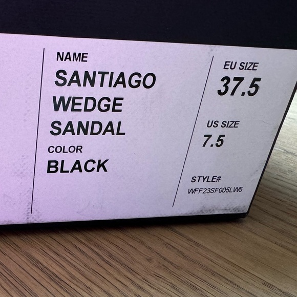 BNIB Rag & Bone Santiago Wedge - Black Leather - Size 7.5 (37.5) - Picture 8 of 11